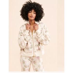 Selkie x Anthropologie Floral Zip Up Jacket Modal Blend M Cottagecore